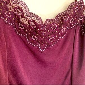 Victoria's Secret Purple Chemise with Lace Detail